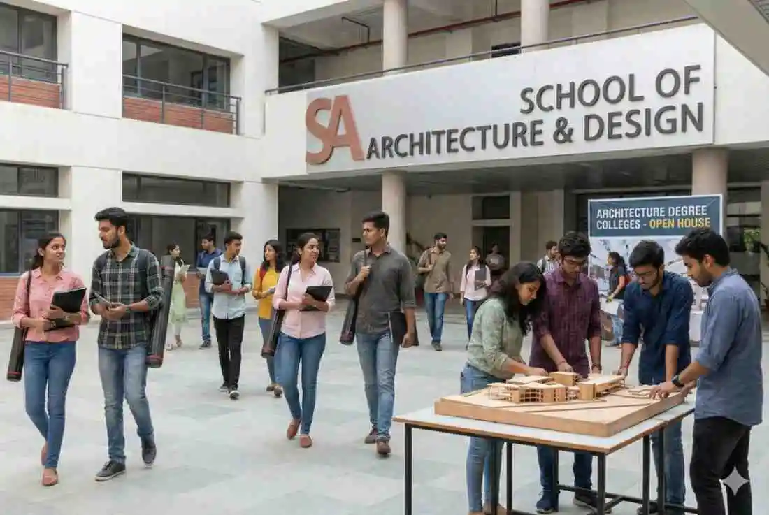 Architecture Students Model Discussion